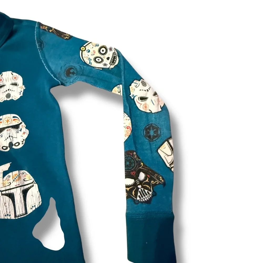 Hanna Andersson Star Wars Pajama Top Size 5 Glow Sugar Skulls Kids Sleepwear‎